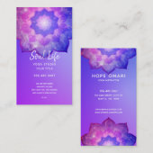 new age | Violet Lotus Meditation Mandala Visitekaartje (Voorkant / Achterkant)