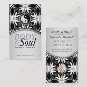 new age Yin Yang Black White Batik Visitekaartje (Voorkant / Achterkant)