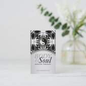 new age Yin Yang Black White Batik Visitekaartje (Staand voorkant)