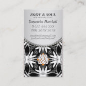 new age Yin Yang Black White Batik Visitekaartje (Achterkant)