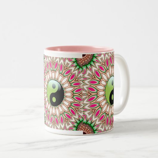 new age YinYang Geometric Sunflower Mok (Voorkant rechts)