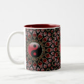 new age YinYang Mandala Red+Gold Mok (Links)