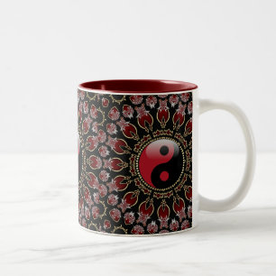 new age YinYang Mandala Red+Gold Mok