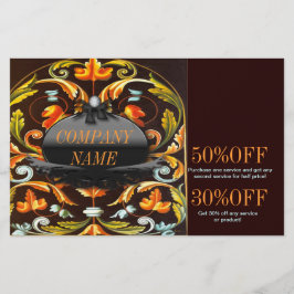 New Age Yoga bohemien herfstbladeren mandala Flyer