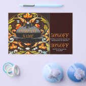 New Age Yoga bohemien herfstbladeren mandala Flyer (Enkel)