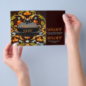 New Age Yoga bohemien herfstbladeren mandala Flyer (Hand)