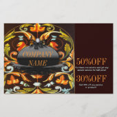 New Age Yoga bohemische herfstbladeren mandala Flyer (Voorkant)