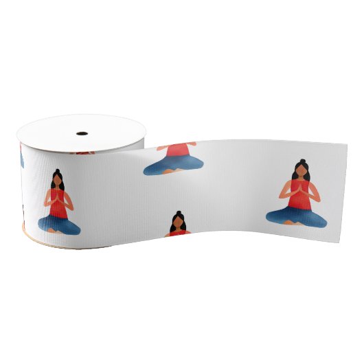 New age Yoga houding, meditatie, Grosgrain Lint (Spoel)