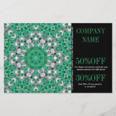 New age Yoga Instructeur smaragdgroene Mandala Flyer (Voorkant)