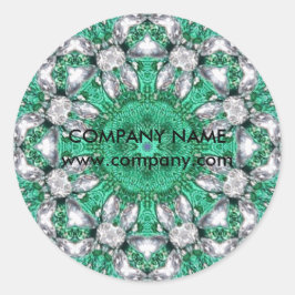 New age Yoga Instructeur smaragdgroene Mandala Ronde Sticker