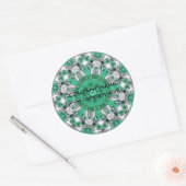 New age Yoga Instructeur smaragdgroene Mandala Ronde Sticker (Envelop)