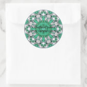 New age Yoga Instructeur smaragdgroene Mandala Ronde Sticker (Tas)