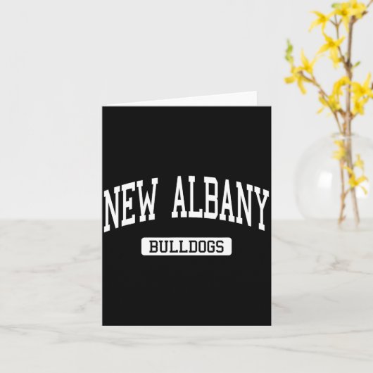 New Albany High School Hs New Albany In Varsity Sr Kaart (Gele Bloem)