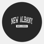 New Albany High School Hs New Albany In Varsity Sr Ronde Sticker (Voorkant)