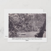 New Albany in Glenwood Park Boating 1900 Briefkaart (Voorkant / Achterkant)