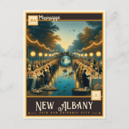 New Albany, Mississippi | Antiek Briefkaart