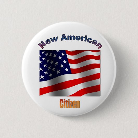 "New American Citizen" Ronde Button 5,7 Cm (Voorkant)