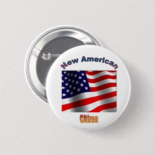 "New American Citizen" Ronde Button 5,7 Cm (Voorkant /achterkant)