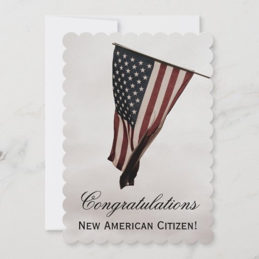 New American Citizen+U.S. Vlaggenfeestpartij Kaart (Voorkant)