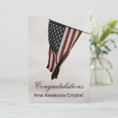 New American Citizen+U.S. Vlaggenfeestpartij Kaart (Staand voorkant)