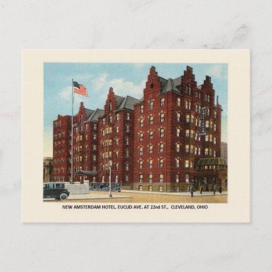  New Amsterdam Hotel Cleveland OH Briefkaart (Voorkant)