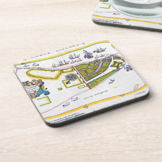 New Amsterdam Map, 1661 Bier Onderzetter (Linkerzijde)