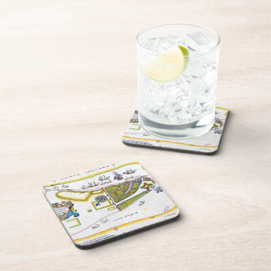 New Amsterdam Map, 1661 Bier Onderzetter (Rechterzijde)