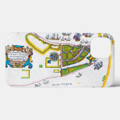New Amsterdam Map, 1661 Case-Mate iPhone Case (Achterkant (horizontaal))