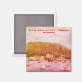 New Archangel, Rusland (Sitka) Schilmnet Magneet (Voorkant / Achterkant)