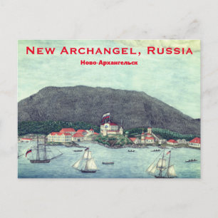 New Archangel, Russisch schilderij (Sitka) Briefkaart