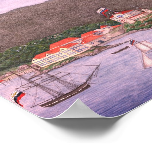 New Archangel, Russisch schilderij (Sitka) Poster (Hoek)