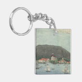 New Archangel, Russisch schilderij (Sitka) Sleutelhanger (Voorkant Links)