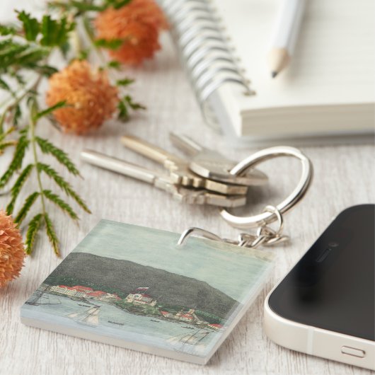 New Archangel, Russisch schilderij (Sitka) Sleutelhanger (Voorkant Rechts)