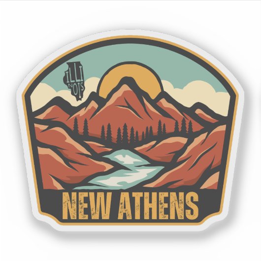 New Athens, Illinois  Sticker (Voorkant)