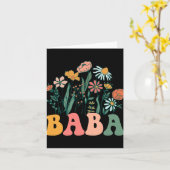 New Baba Wildflower First Birthday &amp; Baby Show Kaart (Gele Bloem)