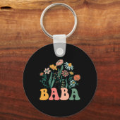 New Baba Wildflower First Birthday & Baby Show Sleutelhanger (Voorkant)