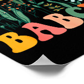 New Babcia Wildflower First Birthday & Baby Sh Poster (Hoek)