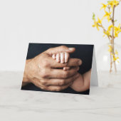 New Baby and Daddy's Hands Kaart (Gele Bloem)