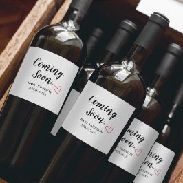 New Baby Announcement Wine Label Wijn Etiket