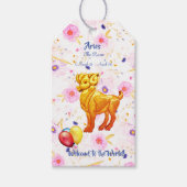 'New Baby' Aries Cadeaulabel (Voorkant)
