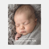 New Baby Arrival Fleece Blanket Grandparent Gift Deken (Voorkant)