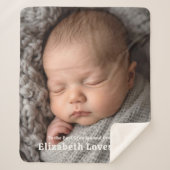 New Baby Arrival Sherpa Blanket Grandparents Gift Deken (Voorkant)