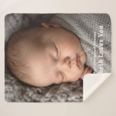 New Baby Arrival Sherpa Blanket Grandparents Gift Deken (Voorkant (horizontaal))