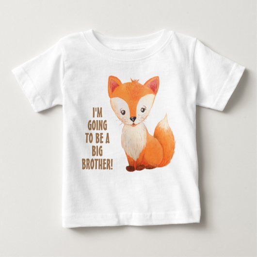 New Baby Big Brother Little Fox Toddler Tshirt (Voorkant)