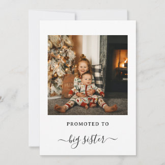 New Baby Big Sister Holiday Announcement Card Kaart