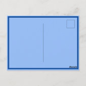 New Baby Birth Aankondiging Blauwe Foto Briefkaart (Achterkant)