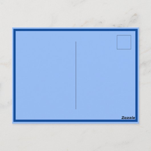 New Baby Birth Aankondiging Blauwe Foto Briefkaart (Achterkant)