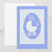 New Baby Boy Announcement Kaart - aanpasbaar (Voorkant / Achterkant)