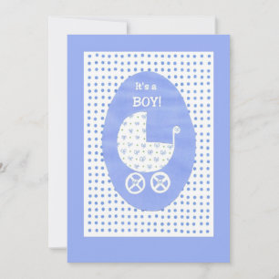 New Baby Boy Announcement Kaart - aanpasbaar