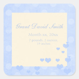 New Baby Boy Announcement Sticker